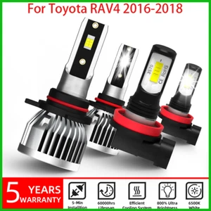 LED 9012 Headlight + H11 Fog Light Bulbs For Toyota RAV4 2016 2017 2018（4 pcs） - Bild 1 von 19