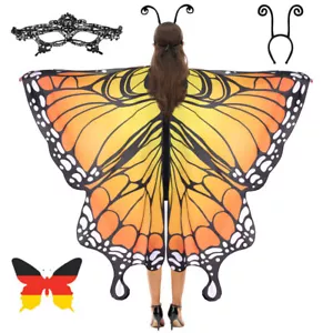 Damen Schmetterling Kostüm Schmetterlingsflügel für Frauen Schmetterling Schal - Bild 1 von 15
