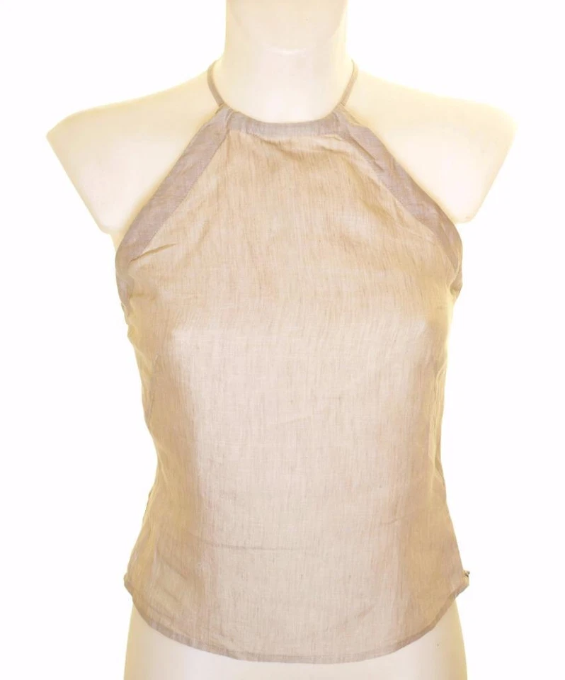 New Women's French Connection Linen Strappy Top Blouse Halterneck Rrp £40 - Image 1 of 2