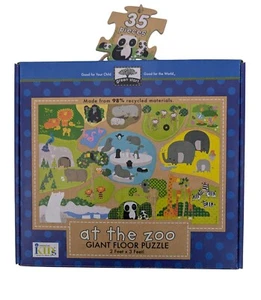 Green Start Complete Giant Floor Puzzle At the Zoo 2' x 3' Learning Age 3 and up - Picture 1 of 10