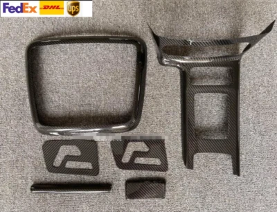 6Pc For Benz W463 G63 G65 G500 G550 AMG DRY CARBON Fiber Interior Console Trim - Image 1 of 4