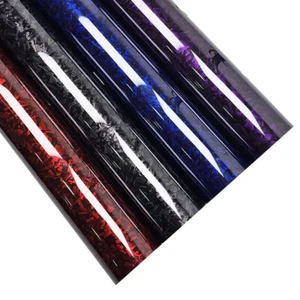 20*152cm Glossy Forged Carbon Fiber Wrapping Vinyl Sticker Film Car Accessories - Imagen 1 de 16