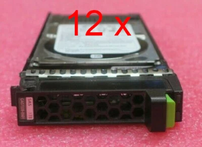 12x Fujitsu Eternus DX S2 1TB 2.5" SAS 6G 7.2K Hard Drive HDD Caddy CA07339-E601 - Image 1 of 4