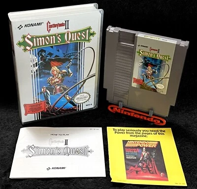 1988 CASTLEVANIA II • ESTOJOS E INSERÇÕES FUNCIONAIS • VIDEOGAMES NINTENDO VINTAGE NES - Imagem 1 de 4