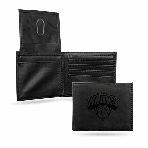 New York Knicks NBA Laser Engraved Black Billfold Wallet Cover