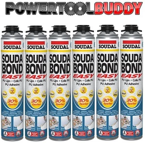 Tablero de yeso Soudal adhesivo fijación en seco grado pistola 750 ml AISLAMIENTO PU Caja de 6 - Imagen 1 de 1
