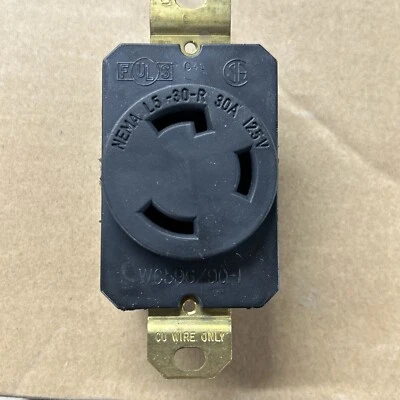 Legrand L530-R Twist Lock Rec. Caja de 10 30 amperios 125 voltios Foto 1 de 4