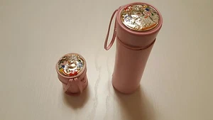 Portabiberon e porta ciuccio con placca argento in ecopelle Rosa - Foto 1 di 4