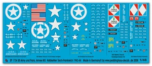 Peddinghaus-Decals 1/48 1734 M3A1 US Et Franz. Semi-Chenillé 1943-44