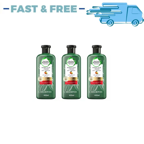 3X Herbal Essences Sulfate-Free Potent Aloe & Mango Color Protect Shampoo 400ml - Image 1 of 3