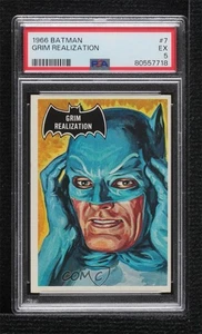 1966 Topps Batman Black Bat Grim Realization #7 PSA 5 0nr3 - Picture 1 of 3