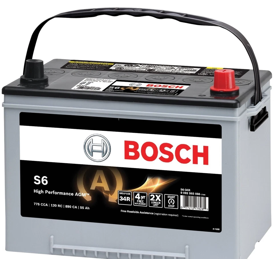 Batería de arranque AGM de alto rendimiento BOSCH S634R BCI Group 34R; CCA 775; RC 120 Foto 1 de 1