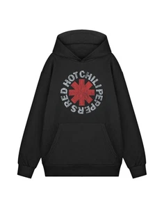 Red Hot Chili Peppers Black Logo Hoodie Hoodie Unisex - Picture 1 of 8