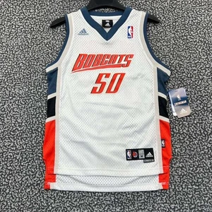 Charlotte Bobcats Okafor #50 Jersey Shirt Youth Medium 10-12 Adidas V-Neck New M - Picture 1 of 7
