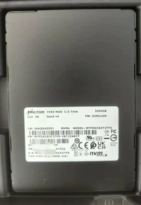 Micron 7450 MAX 3.2TB U.3 (7mm) SSD NVMe PCI 4.0 MTFDKCB3T2TFS-1BC1ZABYY - Picture 1 of 2