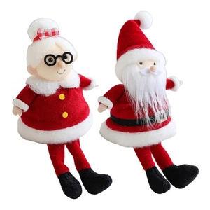 Muñeca de Papá Noel suave Papá Noel sentado figura para vacaciones de Navidad peluche - Imagen 1 de 13
