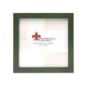5x5 Green Wood Picture Frame Contemporary Design Perfect for Photos and Art - Picture 1 of 3