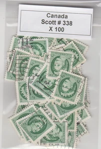 CANADÁ - USADO - SC # 338 X 100 - ARTESANÍA..ETC. - Imagen 1 de 1