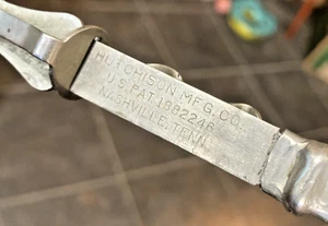 Vintage Hutchinson 2 Tine Meat Carving Fork Stainless Steel Handle - Picture 1 of 7