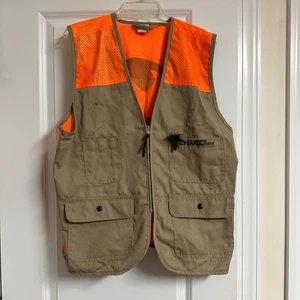 Gander Mountain Khaki/Blaze Hunting Fishing Cargo Vest  Medium  Lightweight - Picture 1 of 4