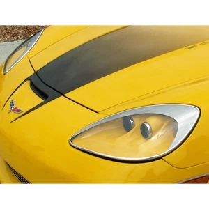 Eyebrow Kit 2p for 2005-2013 Chevy Corvette C6 [ABS/Chrome] - Picture 1 of 6