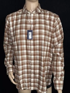 Camisa de vestir Peter Millar L italiana de franela con botones delanteros venta al por menor $275 - Imagen 1 de 5