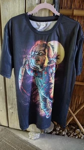 Child's Play Chucky T-Shirt Mesh New Horror Full Moon Halloween - Picture 1 of 4