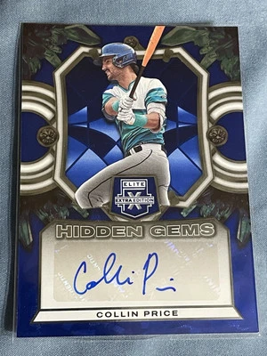 2023 Panini Elite Extra Edition - Hidden Gems Blue #HG-CPC Collin Price (AU, RC) - Image 1 of 2