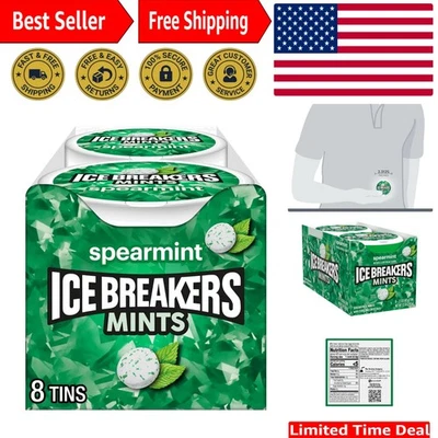 8 latas de menta verde sin azúcar - frescura instantánea sobre la marcha Foto 1 de 4