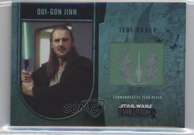 2016 Topps Star Wars Evolution Commemorative Flag 102/170 Qui-Gon Jinn Patch d8k - Image 1 of 3