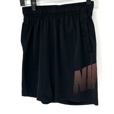 Nike boys Size medium basketball shorts Black Activewear Pockets Elastic Waist - Image 1 of 4