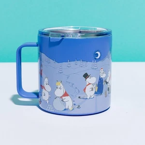 Official Limited Edition Moomin 80th Anniversary Winter Metal Travel Mug - Picture 1 of 4
