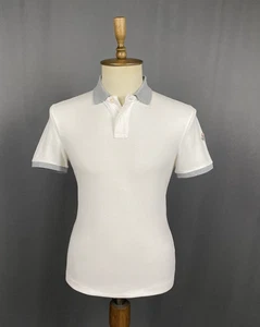Moncler Maglia Hombres Blanco Polo Camiseta Talla M - Imagen 1 de 18