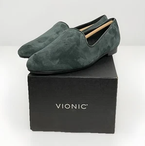 NEU Vionic Willa II grüne Wildleder-Halbschuhe Slipper flache Damenschuhe Größe 7,5 M US - Bild 1 von 17