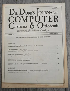 1978 Dr. Dobb’s Journal of Computer Calisthenics & Orthodontia Magazine Vol. 3 - Bild 1 von 3