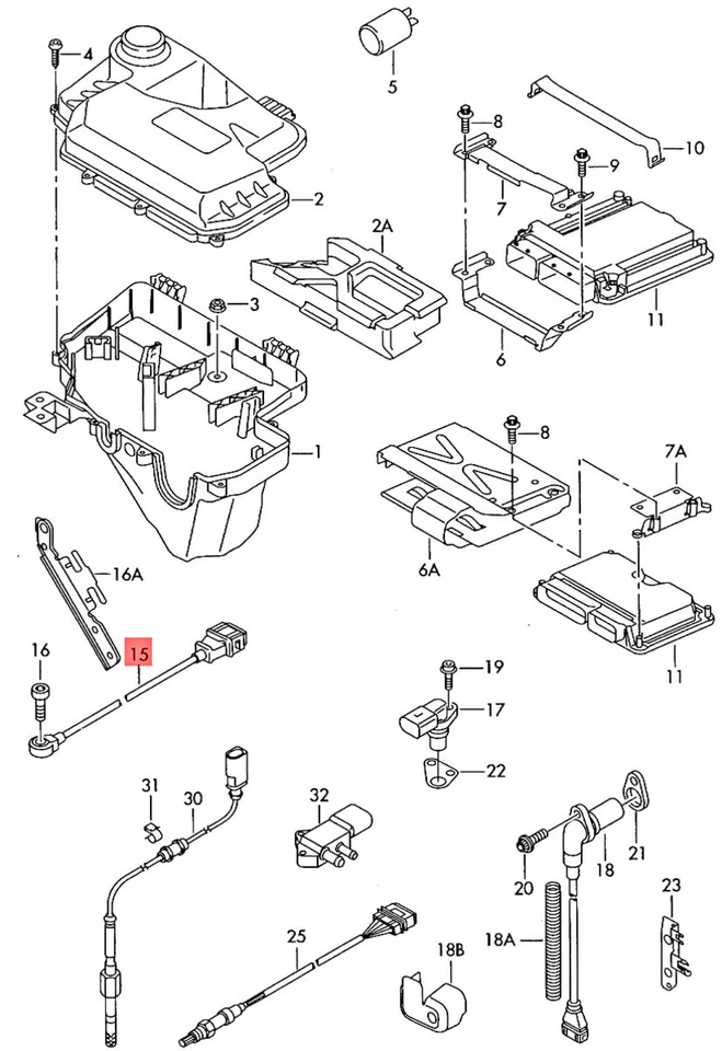 Genuine AUDI A6 Avant S6 quattro A8 S8 4E2 4E8 4F2 4F5 Sensor 07L905377A - Image 1 of 1