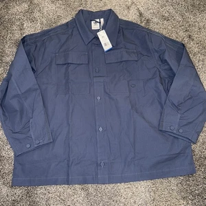 Adidas P ESS+ LS camicia IU2345 oversize originale uomo taglia 2XL blu abbottonata - Foto 1 di 8
