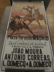 Plaza de Toros Madrid Bullfighting on Horseback Advertisement Poster Spain 1994 - Picture 1 of 4