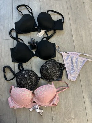 Lot Of 4 Victoria Secret Bra 32b 32c  - Image 1 of 4