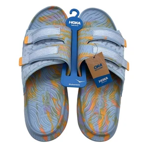 Hoka Ora Luxe Slide Sandals Mens Size 14 Summer Song Yellow Recovery 1134150 - Picture 1 of 9