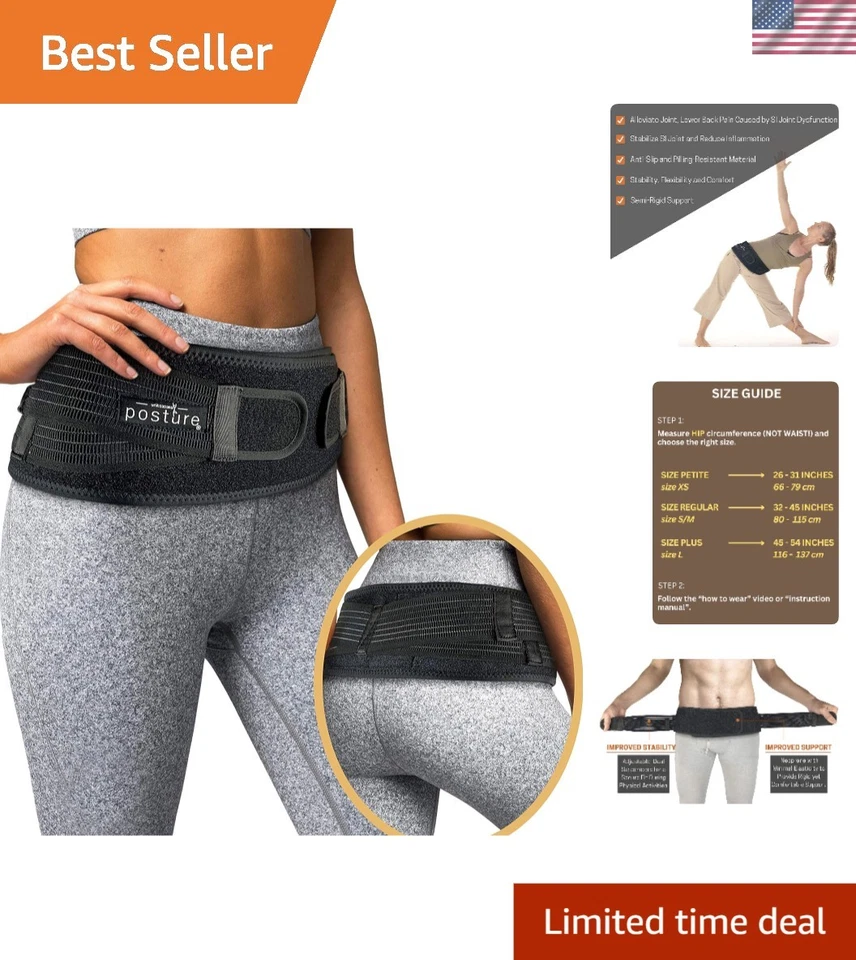 Vriksasana Sacroiliac Hip Belt for Women and Men That Alleviate Sciatic Pelvic