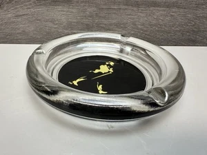 Johnnie Walker Vintage Glass Ashtray 5inch Mancave Home Bar - Picture 1 of 4