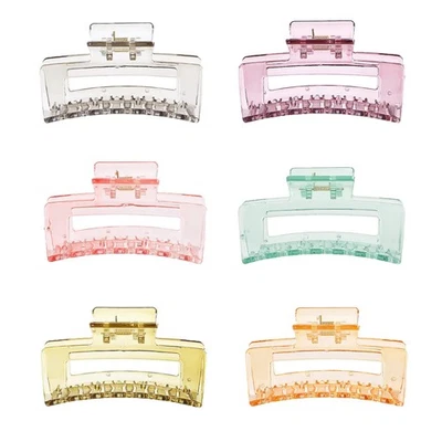 Pinzas para el cabello de gelatina, pinzas para el cabello negras acrílicas&#65292; maravilloso regalo, garra de sujeción fuerte Foto 1 de 4