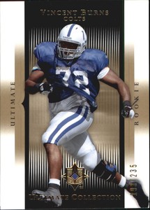 2005 Ultimate Collection Football Card #265 Vincent Burns Rookie