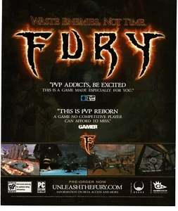 2007 Fury Video Game Vintage Print Ad Gamecock - Picture 1 of 1