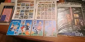 Us Stamp Lot Star Wars, Baseball, Legends Aircraft, Looney Tunes Old Glory FV20+ - Picture 1 of 1