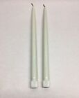 Vintage Mid Century Modern Rare White Hollow Metal Tapers 13"