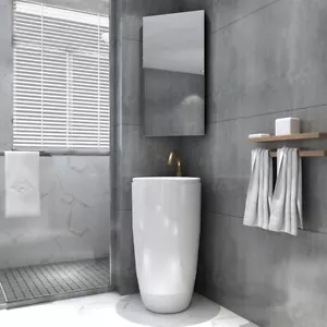 Bathroom Mirror Cabinet Vanity Shaving Storage Cupboard Wall Hung 350x670mm - Picture 1 of 11