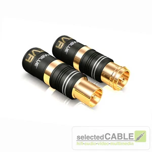 ViaBlue TVR Antennenstecker Set 1x männlich / 1x weiblich schraubar | 30905 - Bild 1 von 1
