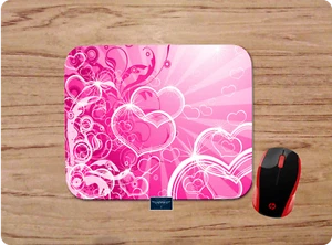 PINK HEARTS PATTERN CUSTOM NONSLIP COMPUTER PC LAPTOP MOUSEPAD DESK MAT GIFT D2 - Picture 1 of 1